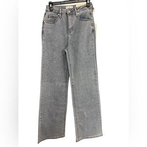 ✨ Austin Landing Rhinestone High Rise Wide Leg Jeans Sparkly Denim Size 5 NWT